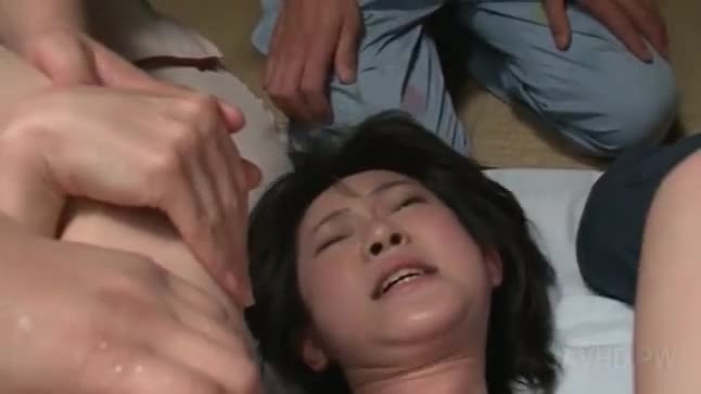 Asian hardcore gangbang with girl brutally mouth fucked