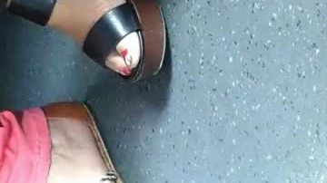 Mature feet candid wedges sandals