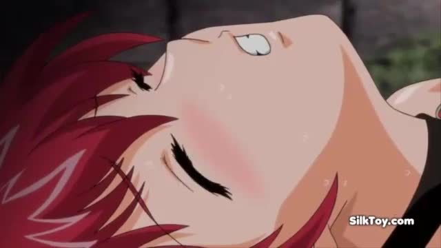 Anime red hair get big dick dildo hardsex