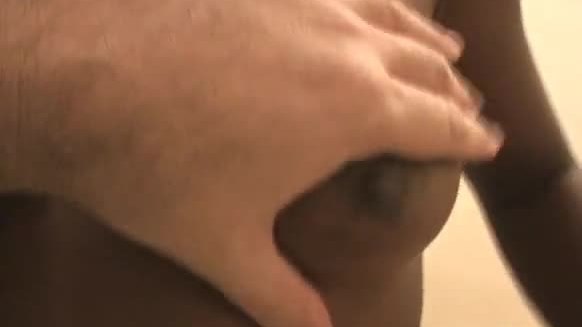 Ebony babe sucking a small white penis