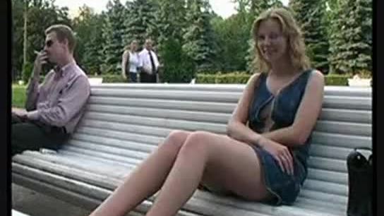 Getting naked on a park bench