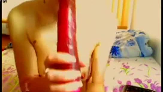 Dirty chick with her dildo